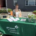 Photo courtesy Skylar Krzyworz/
As part of one of three events for her Girl Scout Gold Award project, Skylar Krzyworz provided 100 one-pot gardens, 200 low cost recipe books, seed packets, and plant starts at the Sequim Food Bank on one day last summer.