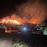 Photo courtesy of Chris Turner, FD3/ Firefighters with Clallam County Fire District 3 and the Department of Natural Resources contained a fire south of Blyn late on July 7. Its cause remains under investigation.