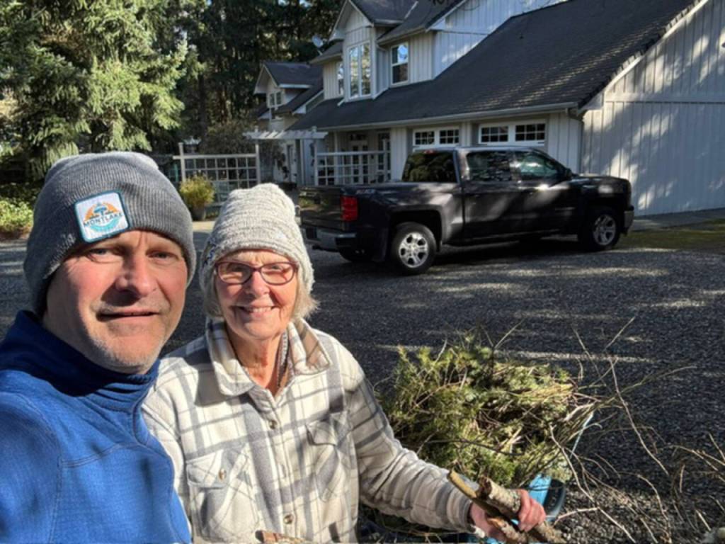 Balkan and his mother, Sequim resident Linnea Balkan, celebrate his safe return after climbing Denali in Alaska.