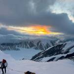 Photo courtesy Paul Balkan/ Balkan pulls his sled back down the mountain.