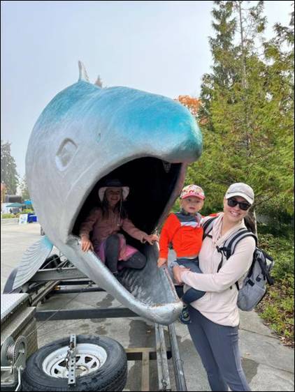 Photo courtesy NOLS 
Tykes can learn from the North Olympic Salmon Coalition and visit Fin the Salmon at the Sequim Library on Thursday, July 30.
