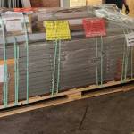 Photo courtesy Shipley Center/ Five sets of fire doors for the gym and dance hall at what will become the new Shipley Center have arrived and are ready for installation.