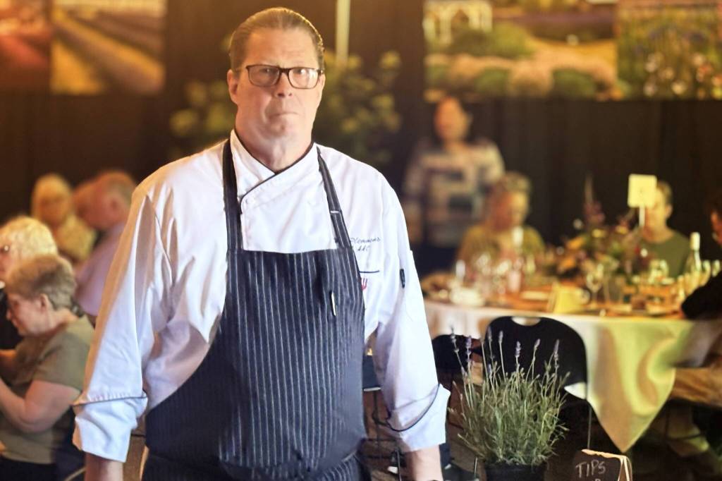 Photo courtesy Sequim Sunrise Rotary/ Sequim Sunrise Rotary and Chef Chris Plemmons presented A Taste of Provence – The Cuisine du Soleil fundraiser to benefit local and international nonprofit efforts. Organizers said Saturday sold out and Friday only had five tickets left.