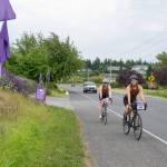 Sequim Gazette file photo by Emily Matthiessen / Jardin du Soliel, pictured in 2023 with Elisse Tolley and Stephanie Bailey of Seattle riding together, is one of six farms participating in the annual Tour de Lavender set for Saturday, Aug. 1.