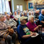 Sequim Gazette photos by Tom Buscher 
The financial scam prevention seminar hosted by The Lodge at Sherwood Village on July 27 drew an attentive audience.