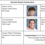 Image courtesy Sequim School District
Five students have been chosen as ambassadors for the Sequim-Shiso City Sister City Exchange program, including Sahara Jimmy, Stone McClurken, Terra Stratford, Susie Updike, and Harper Hilliker-McCloskey. Theyll tentatively travel to Japan in July 2027.