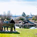 Sequim Gazette file photo by Monica Berkseth
The lantern in the Sequim-Shiso City Friendship Garden has been a centerpiece since it was delivered as a gift from Japan in autumn 1997. The Sequim-Shiso City Sister City Association held an open house there in April.