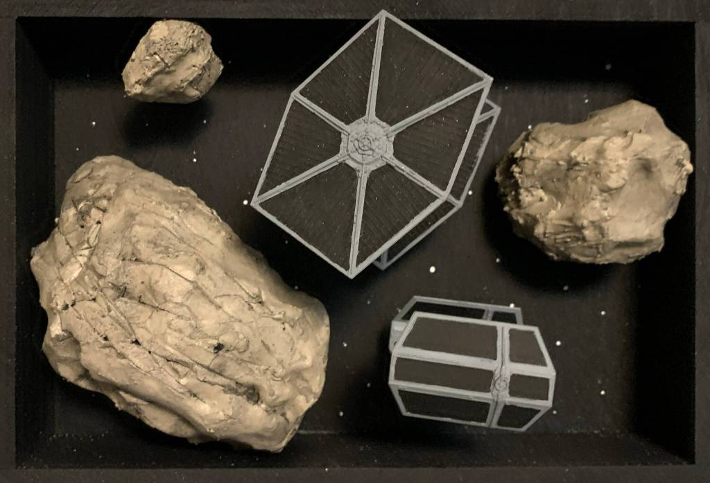 Photo courtesy Michael Clark/ In recent years, Michael Clark took his interest in making models to create scenes for the vehicles, such as this scene from the Star Wars franchise.