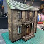 Photo courtesy Michael Clark/ The Knutsen farmhouse was the second diorama Michael Clark created of local scenes.