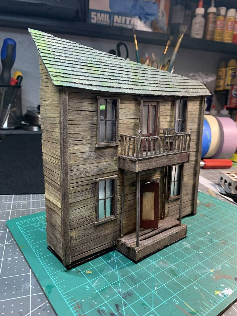 Photo courtesy Michael Clark/ The Knutsen farmhouse was the second diorama Michael Clark created of local scenes.