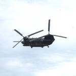 An MH-47 Chinook helicopter with the U.S. Armys 160th Special Operations Aviation Regiment called the Night Stalkers lands at the Unity of Effort.