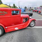 Photo by Bob Lampert 
For the ninth year, Sequim Prairie Nights hosted cars in downtown Sequim as a benefit for scholarships to help students pursuing automotive, construction, and/or welding trades.